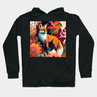 Fox and Flowers Hoodie